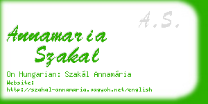 annamaria szakal business card